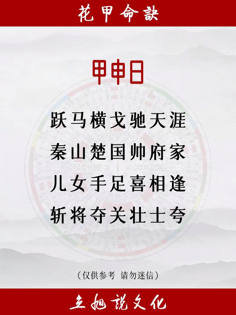 甲申日柱男命