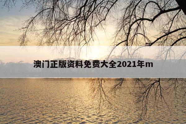 澳门正版资料免费大全2021年m