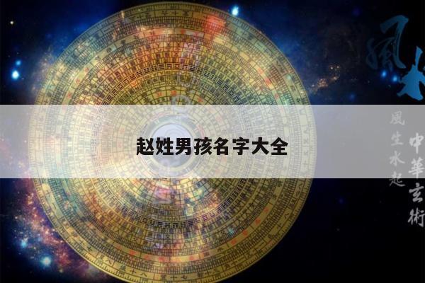 赵姓男孩名字大全
