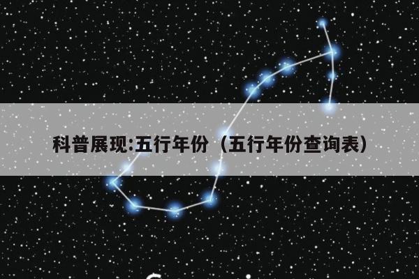 科普展现:五行年份（五行年份查询表）